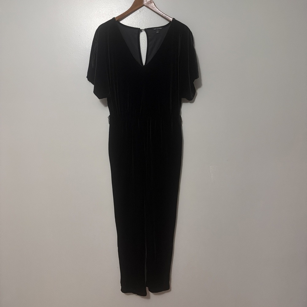 Velvet Black  Jumpsuit 'As U Wish' womens Large Witchy Whimsygoth Vampire
